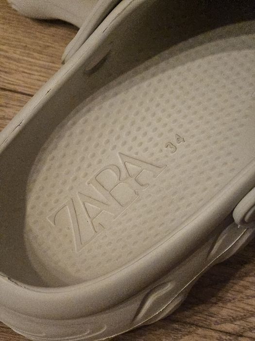 Klapki Zara jak crocs roz.34 na basen i plażę