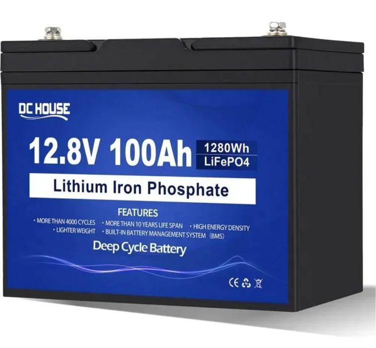 Новый аккумулятор LiFePO4 12В 100Ач DC House BMS с блютузом!