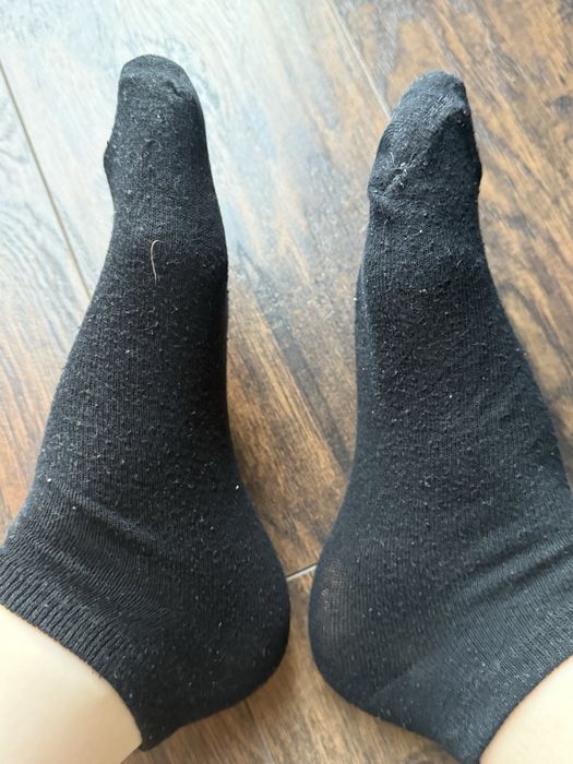 Używane skarpetki skarpety socks 38 czarne black stopki