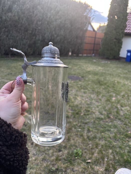 Szklany kufel do piwa