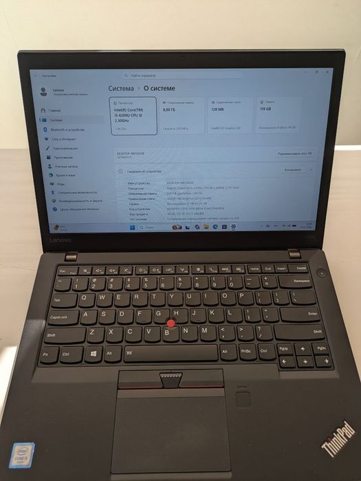 Ноут Lenovo ThinkPad t460s i5 6200u RAM 8gb SSD 128gb 14.1 Full hd ips