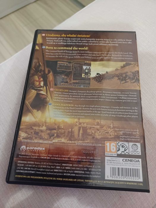 PC DVD-ROM  Lion Heart Kings' Crusade Wyprawy Krzyżowe ,polska wersja