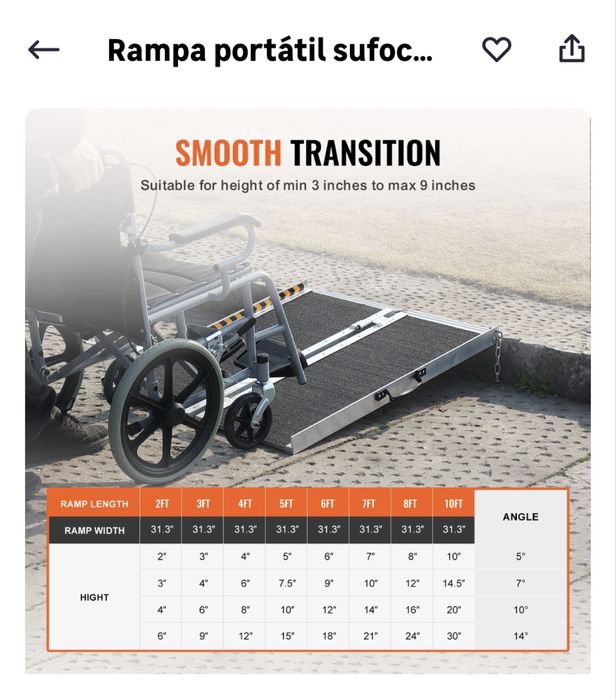 Rampa para cadeiras de rodas