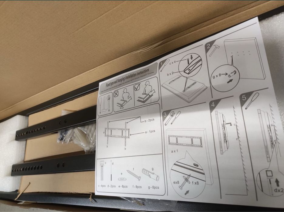 55" -86" Uchwyt do telewizora wieszak na telewizor czarny 55cali do 86