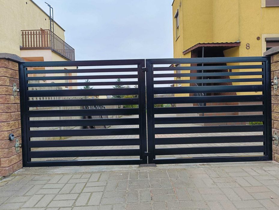 Bramy przesuwne, dwuskrzydłowe, furtki