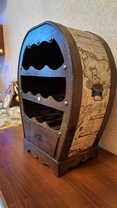 Підставка для вина, декор для дому, подарунок, вінтаж, винний стелаж