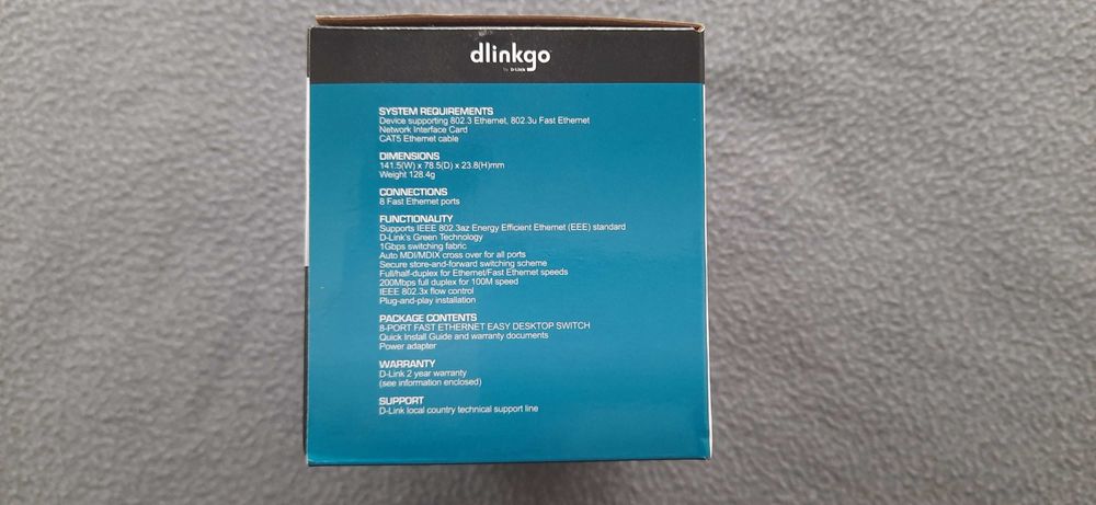 Switch 8 Portas D-Link GO-SW-8E64738680032641122