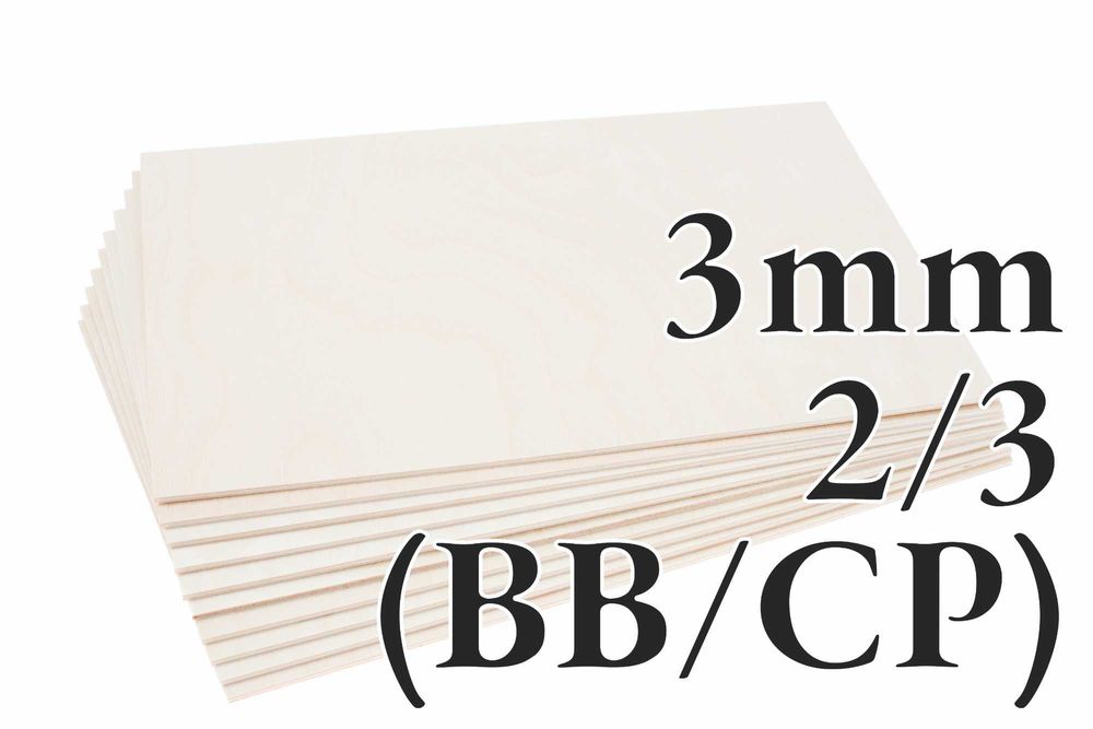 Sklejka brzozowa 3mm klasa 2/3, BB/CP