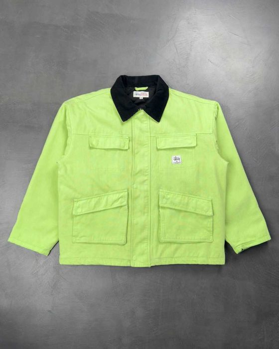 Куртка STUSSY Washed Canvas Shop Jacket Lime