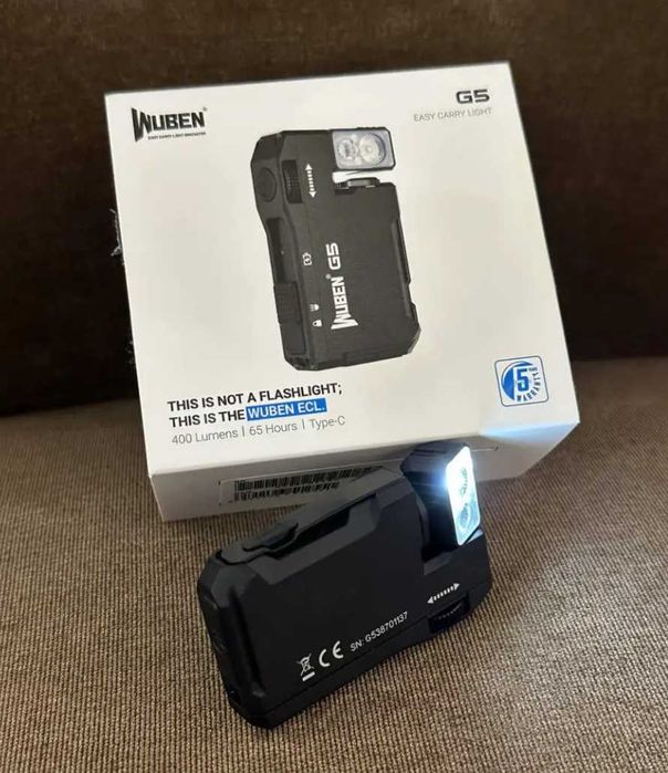 Ліхтар кишеньковий Wuben G5 EDC ліхтарик 400 lm з RGB та магнітом