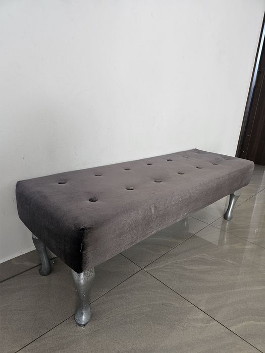 Sofa ławka happy barok szara glamour
