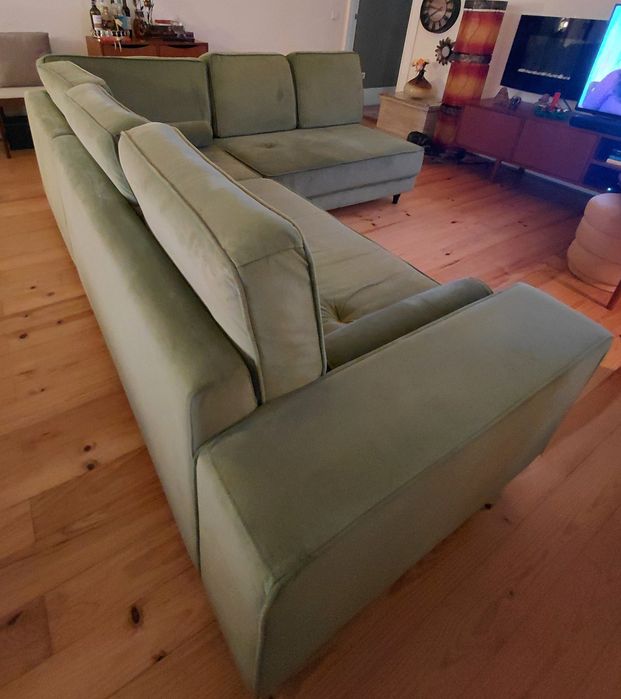 Sofá de canto  - Veludo