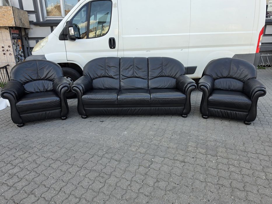 Komplet skórzany jak nowy, TRANSPORT CAŁY KRAJ