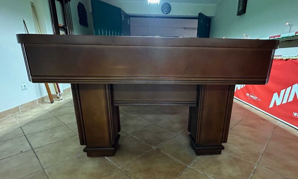 Mesa de Snooker/Pool em madeira de cerejeira maciça