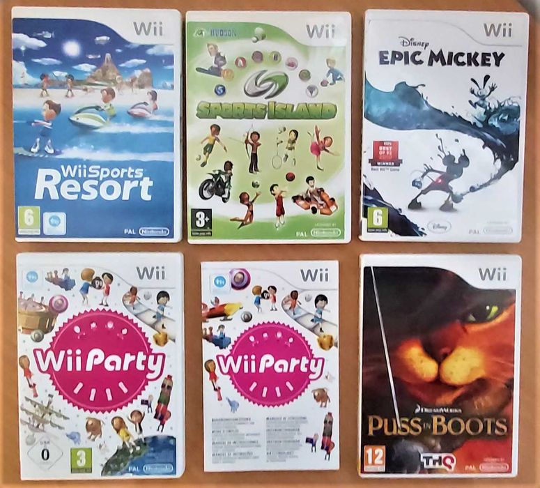 Pack com 6 Jogos Wii