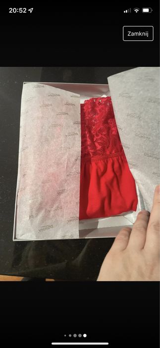 Koszulka nocna donna lulu czerwona s 36