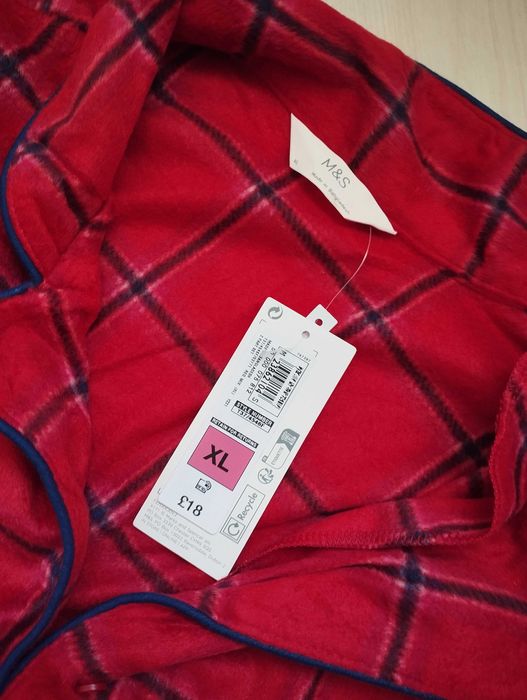 Піжама M&S фліс в червону клітинку