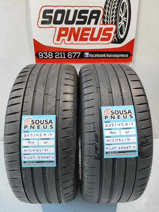 2 pneus semi novos 225-45R17 Michelin - Oferta dos Portes