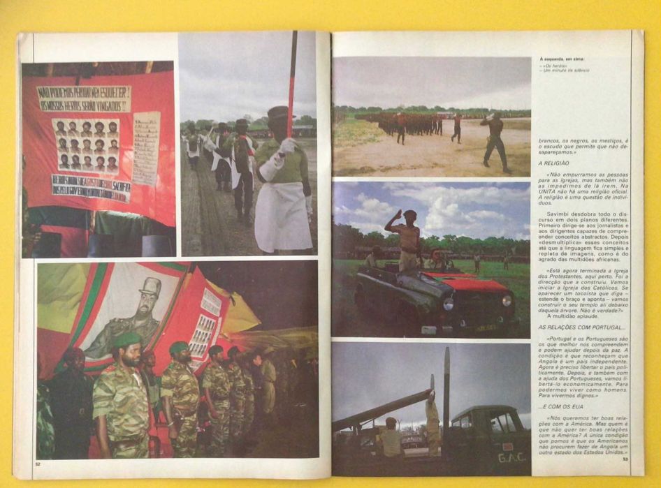 Revista 'UNITA - JITA, A Guerra Robinsons, de José Manuel Barata Feyo - Lisboa 1984