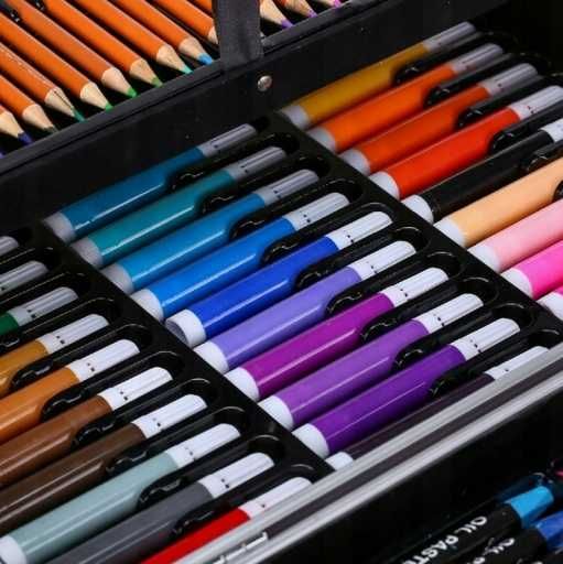 Zestaw Artystyczny dla Dzieci z Walizką Niebieski 145 elementów