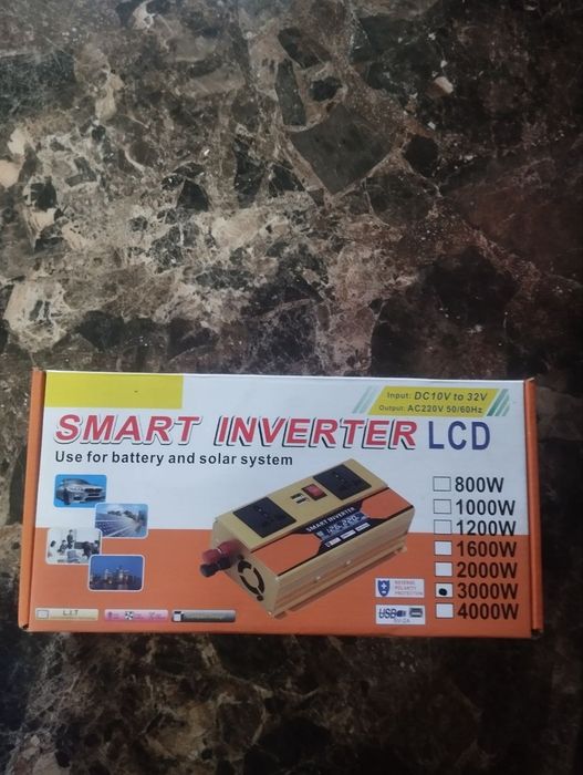 Інвертор 12V-220V 3000W з LCD дисплеєм перетворювач напруги ERYUAN