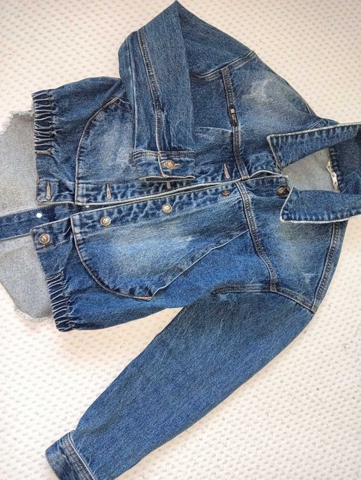 kurtka jeansowa S - M Biala, Granatowa