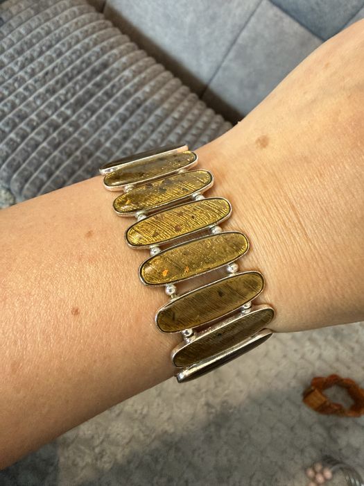 Bransoletka PRL  vintage, boho masa perłowa