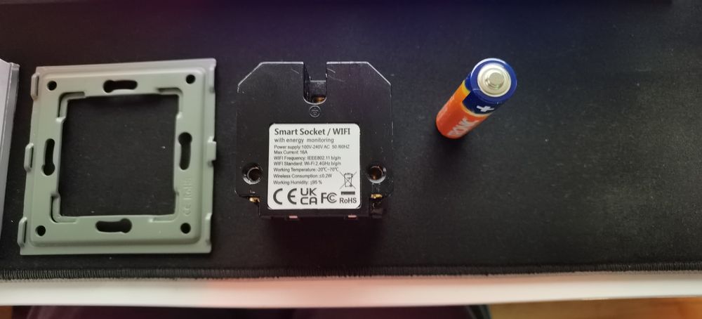 Tomada inteligente de enbutir wifi com leitura de consumos de energia64171753294851122