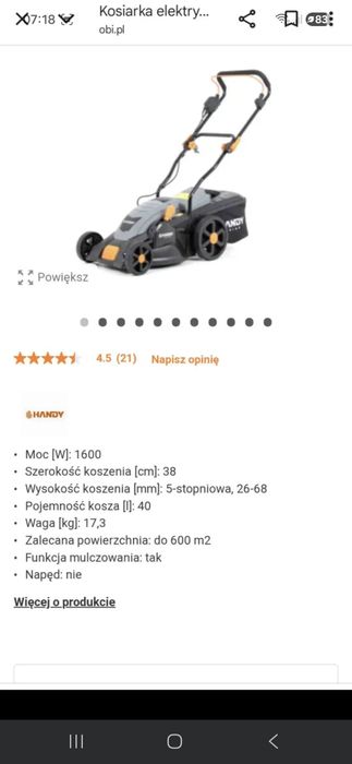 Kosiarka elektryczna Handy