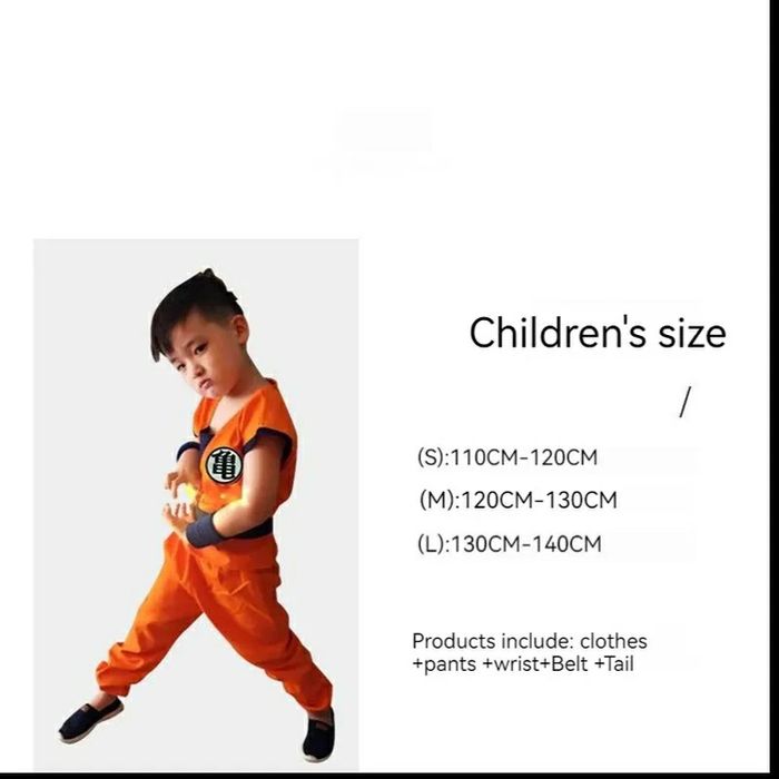 Fato Son Goku Dragon Ball Criança e Adulto