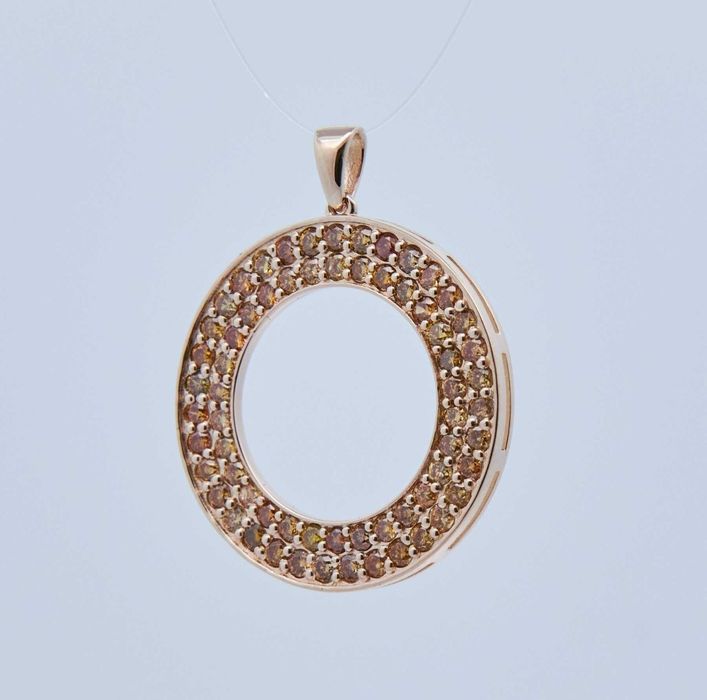 Pingente 14 kt. - 1.02ct. tw. Diamante (Colorido natural) certificado