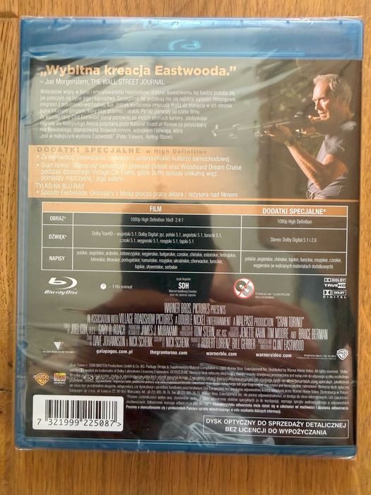 GRAN TORINO blu ray C. Eastwood NOWA