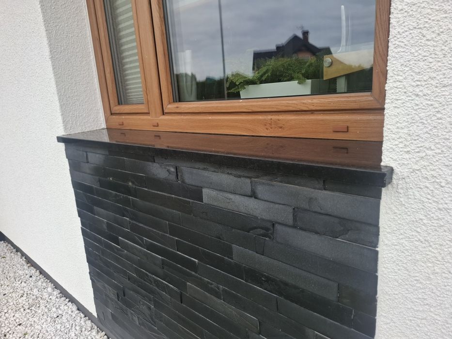 Parapety zewnętrzne granitowe nero black