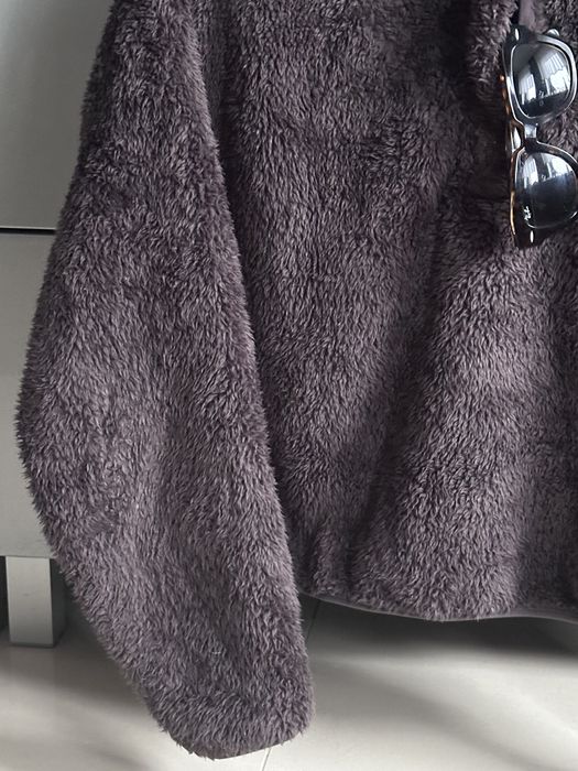 H&M brązowa czekoladowa bluza crop lekka pluszowa 36 S super stan