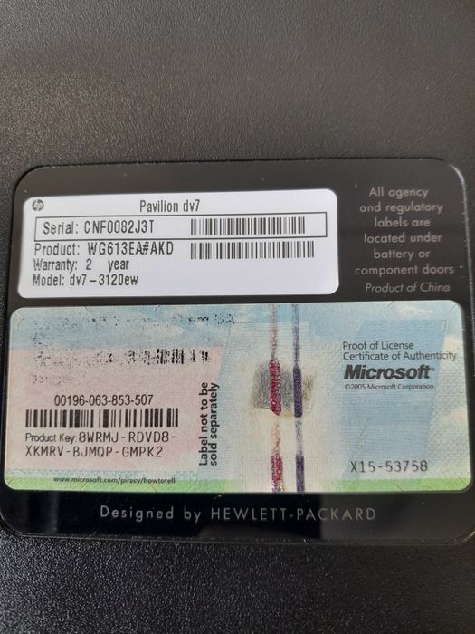 Laptop HP Pavilion dv7