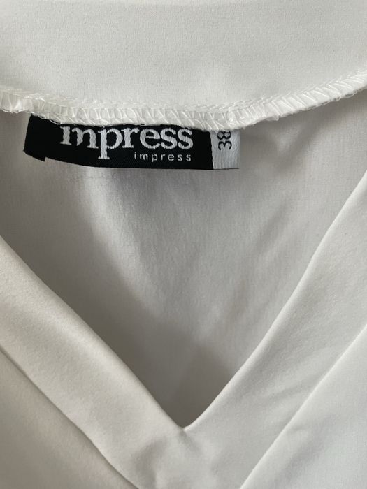 Bluzka impress, dekold v, rekaw do łokcia ….