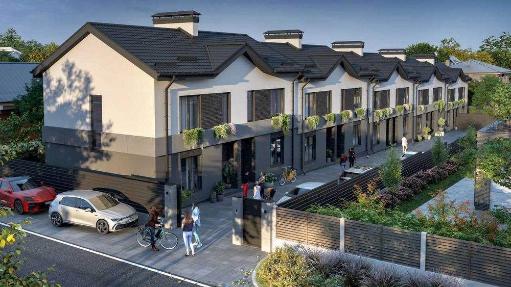 Таунхауси в Ірпені біля набережної. Новобудова від 77 000$