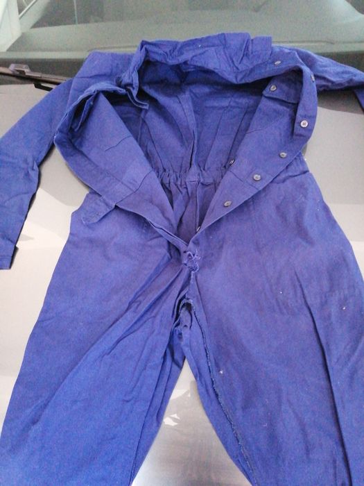 Fato de macaco em sarja azul