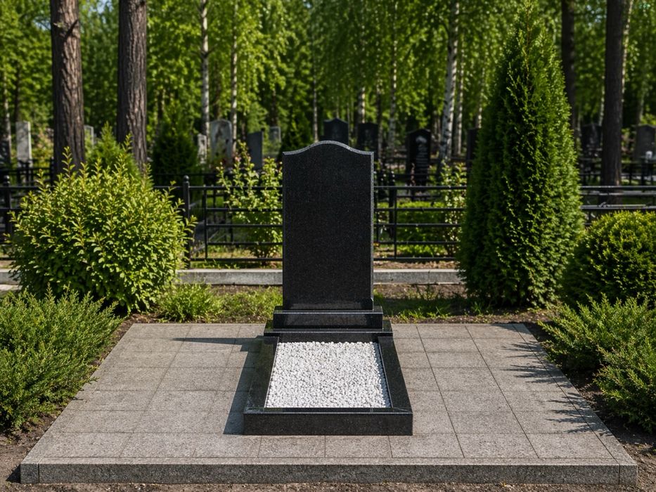 Гранітний пам’ятник Одинарний Готовий до встановлення