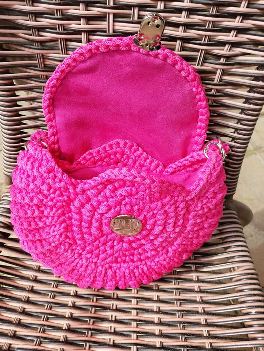 Piękna torebka damska Handmade róż