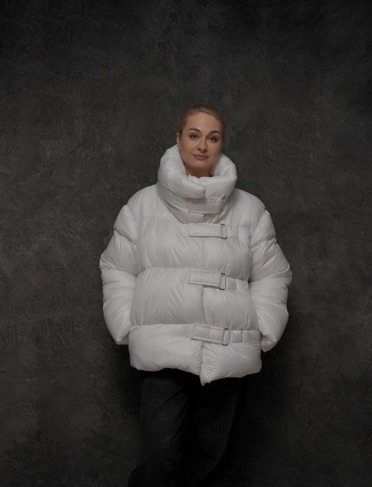 Пуховик білий українського бренду THE WARM (ex NEBESITE)