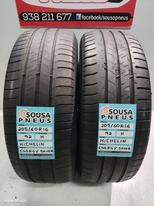 2 pneus semi novos 205-60r16 michelin - oferta dos portes 90 EUROS
