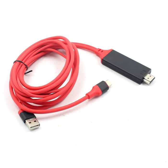 Кабель переходник 2м USB type C на HDMI для MacBook др конвертер USBC