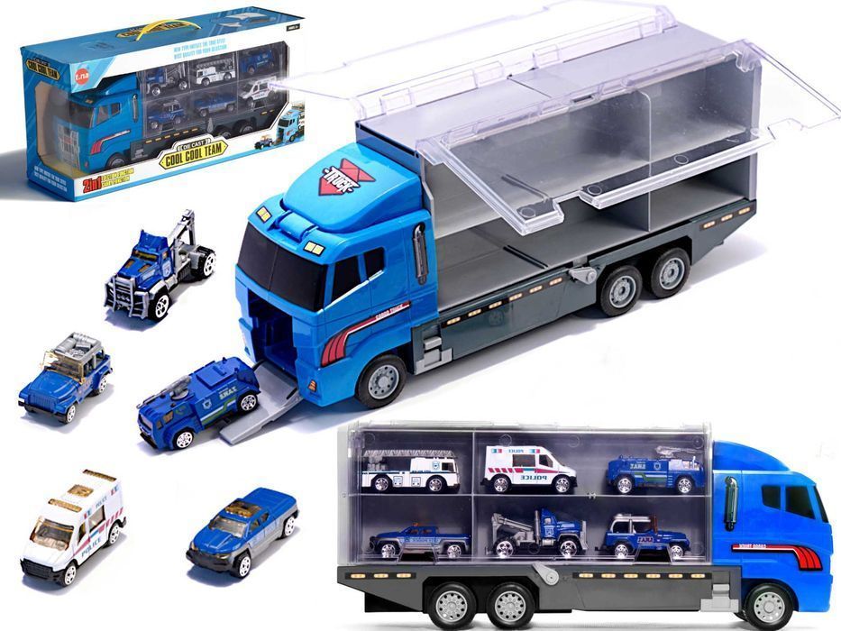 CIĘŻARÓWKA Transporter TIR Wyrzutnia Samochody METALOWE Auta dlaDzieci