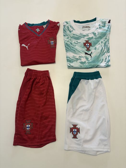 Kits de criança da seleção principal e secundário 2026