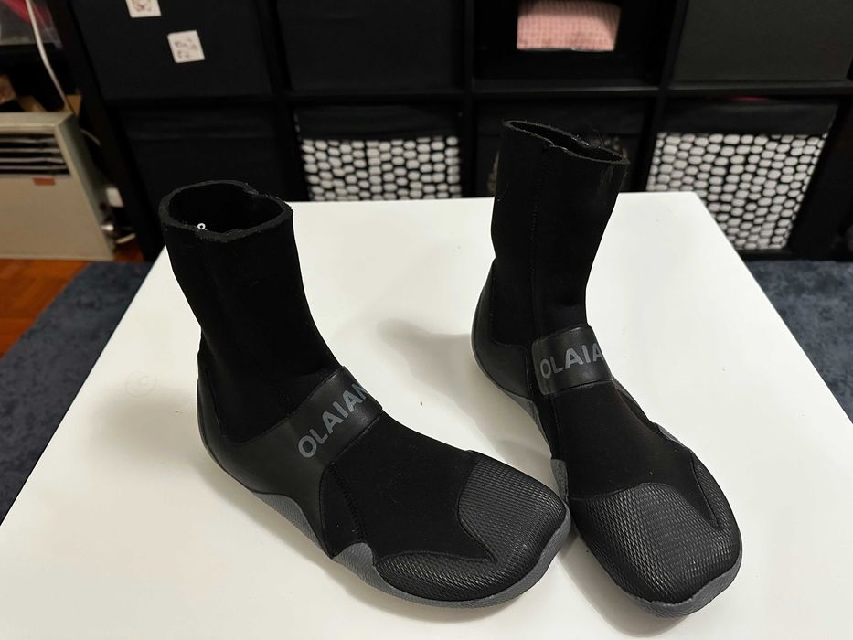 Decathlon OLAIAN - Botins de Surf 500 Neoprene 3 mm Preto 37/38