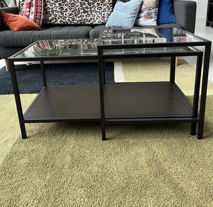 Stolik kawowy do salonu szklany VITTSJO Ikea