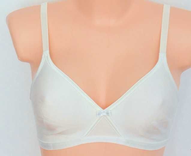 Playtex gładki miękki klasyczny biustonosz ecru z kokardką 80B