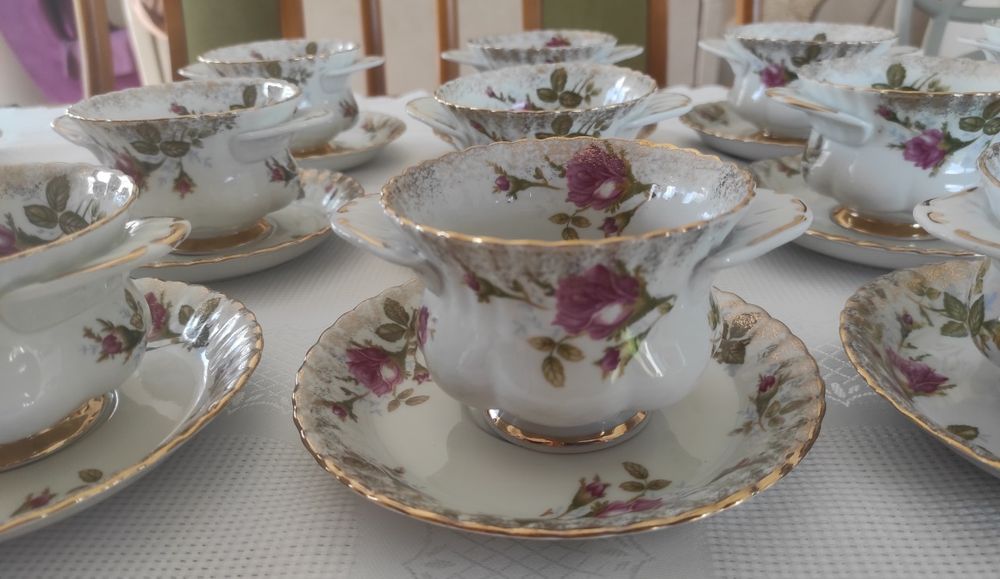 Bulionówki Porcelana Iwona Chodzież oryginał