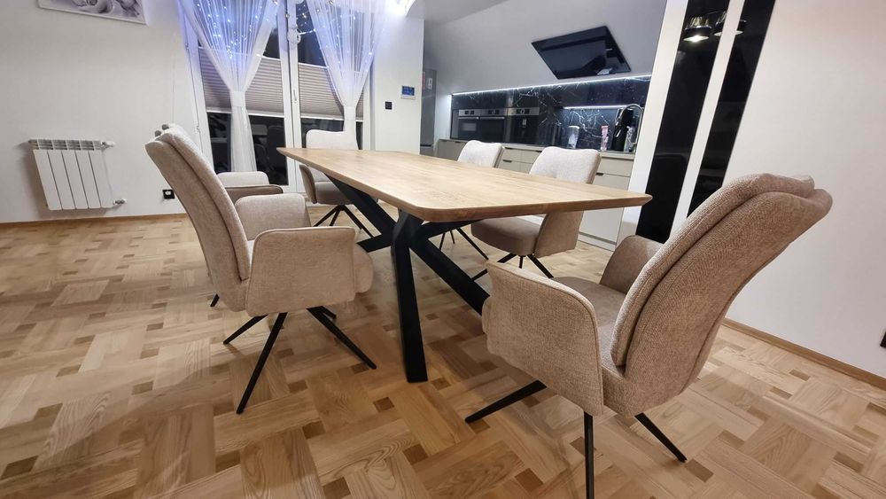 Stół rozkładany stolik drewniany dąb lite drewno na wymiar PRODUCENT